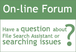 Search tools on-line forum. Ask a question about AKS search products or other searching issues.