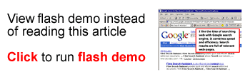 View flash demo instead of reading "Powerful of Google for local hard disk" article