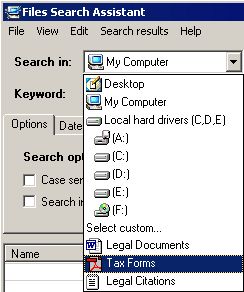 Use File Search Assistant to search legal documents, tax forms or legal citations.